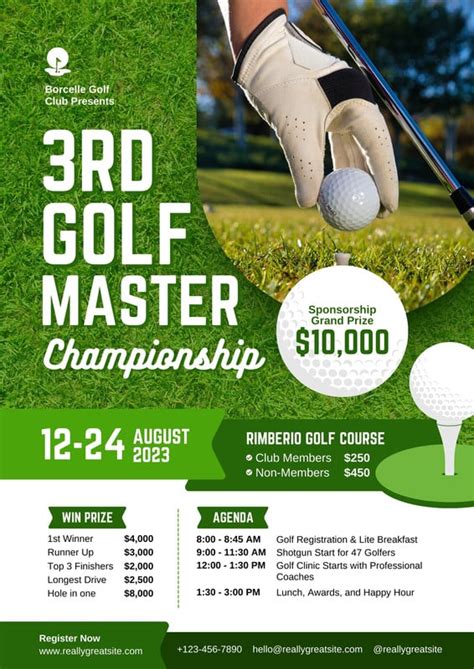 sample golf tournament flyers.